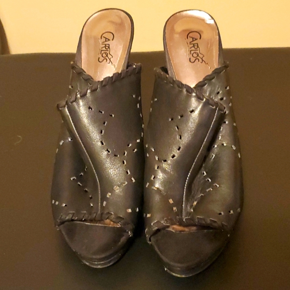 Carlos Santana Leather Mules